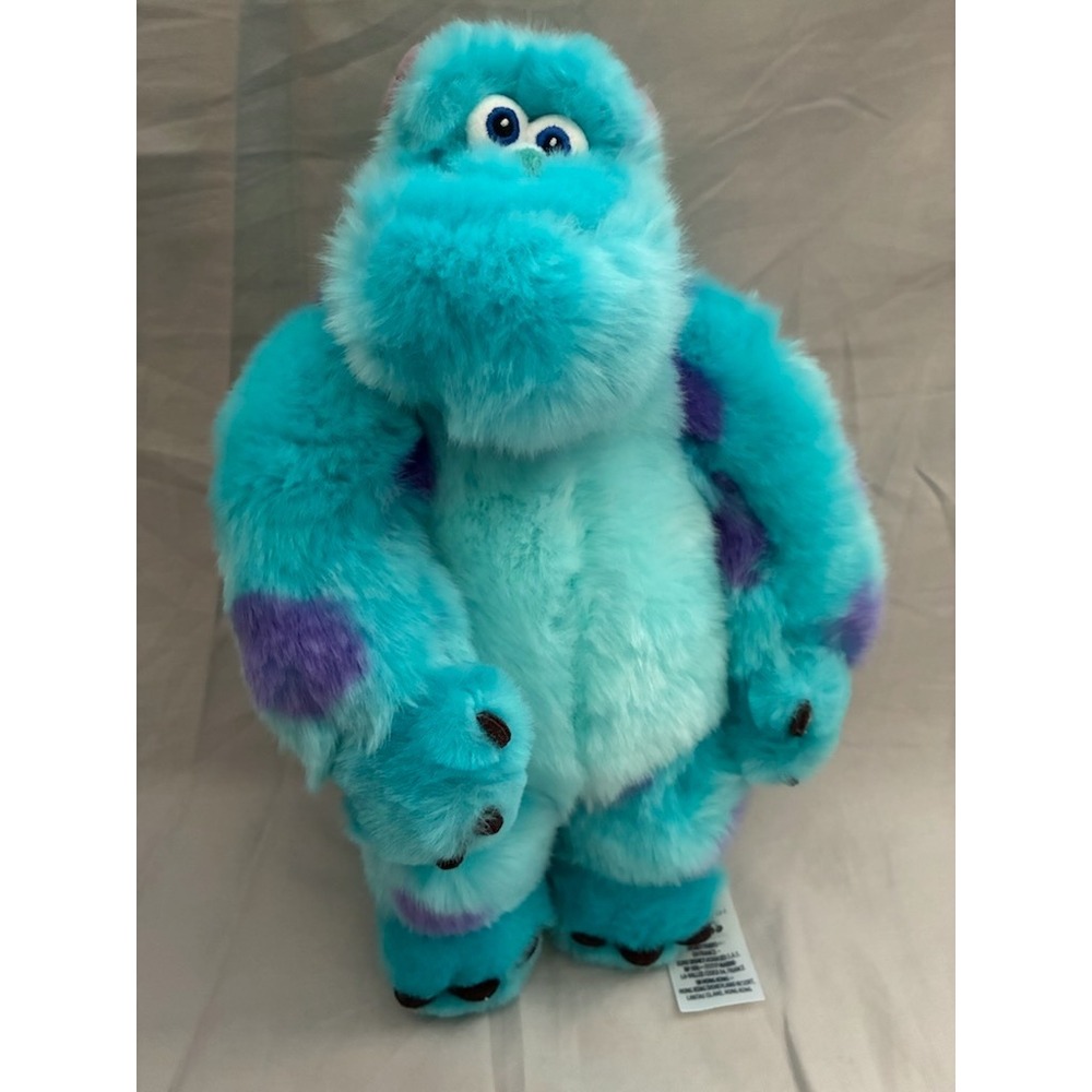 Disney Parks Monsters Inc Sulley Plush Turquoise Purple Spot Stuffed Animal Toy
